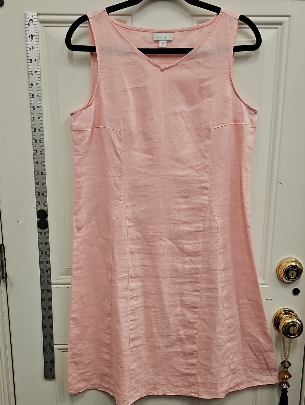 J. Jill Light Pink Sleeveless Linen-Blend Midi Dress